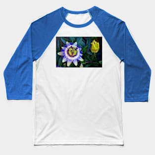 Passion Flower Summer Flowering Plant Baseball T-Shirt